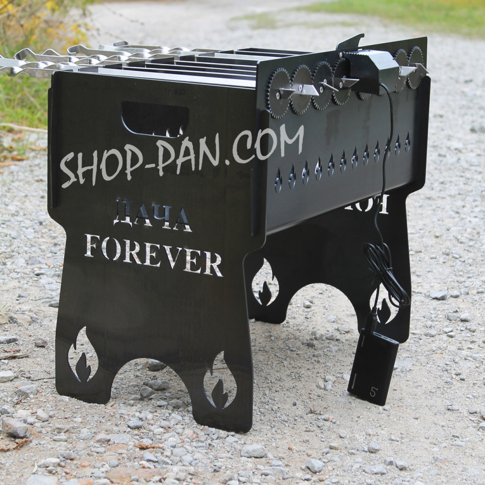 Мангал имый со встроенной шашлычницей и мотором на 10 шампуров SP00262