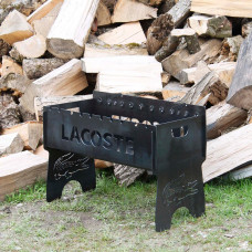 Мангал автоматический на 10 шампуров с гравировкой - крокодил