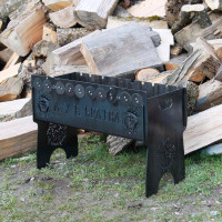 Мангал автоматичний на 10 шампурів із гравіюванням — АУЕ