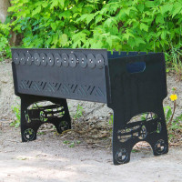 Мангал автоматический на 10 шампуров с гравировкой — BMW