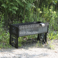 Мангал имый со встроенной шашлычницей и мотором на 12 шампуров - Вова*баш