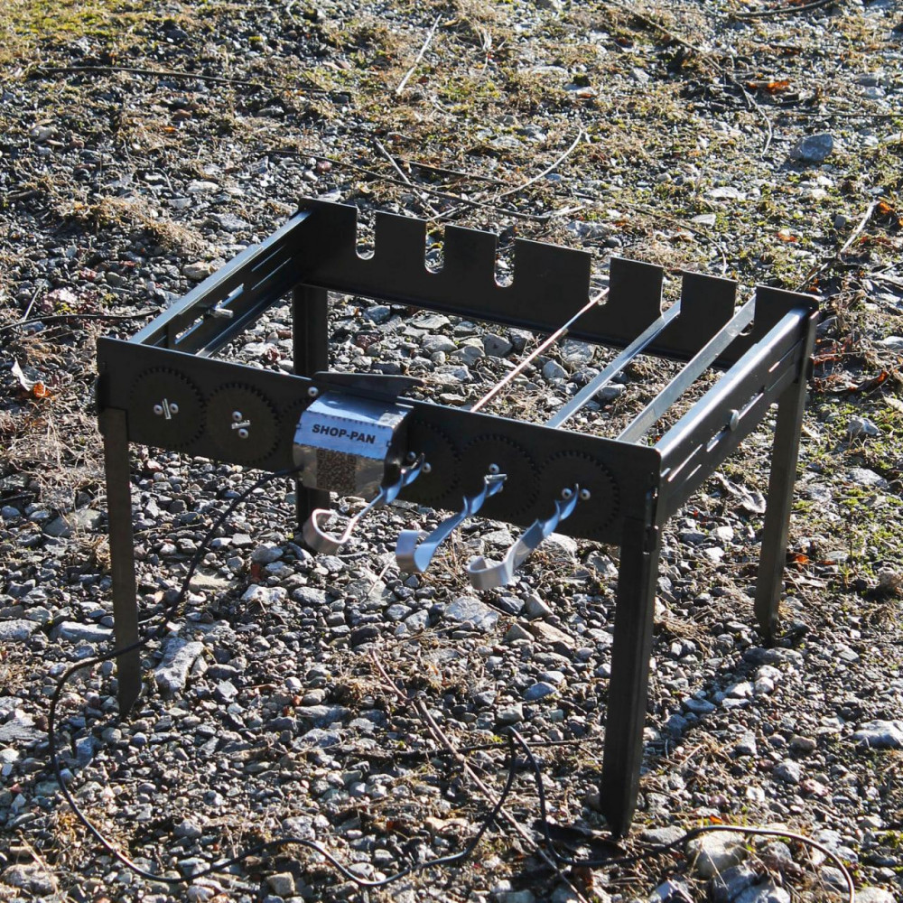 Автоматична шашличниця SHOP-PAN на ніжках на 6 шампурів SP00285