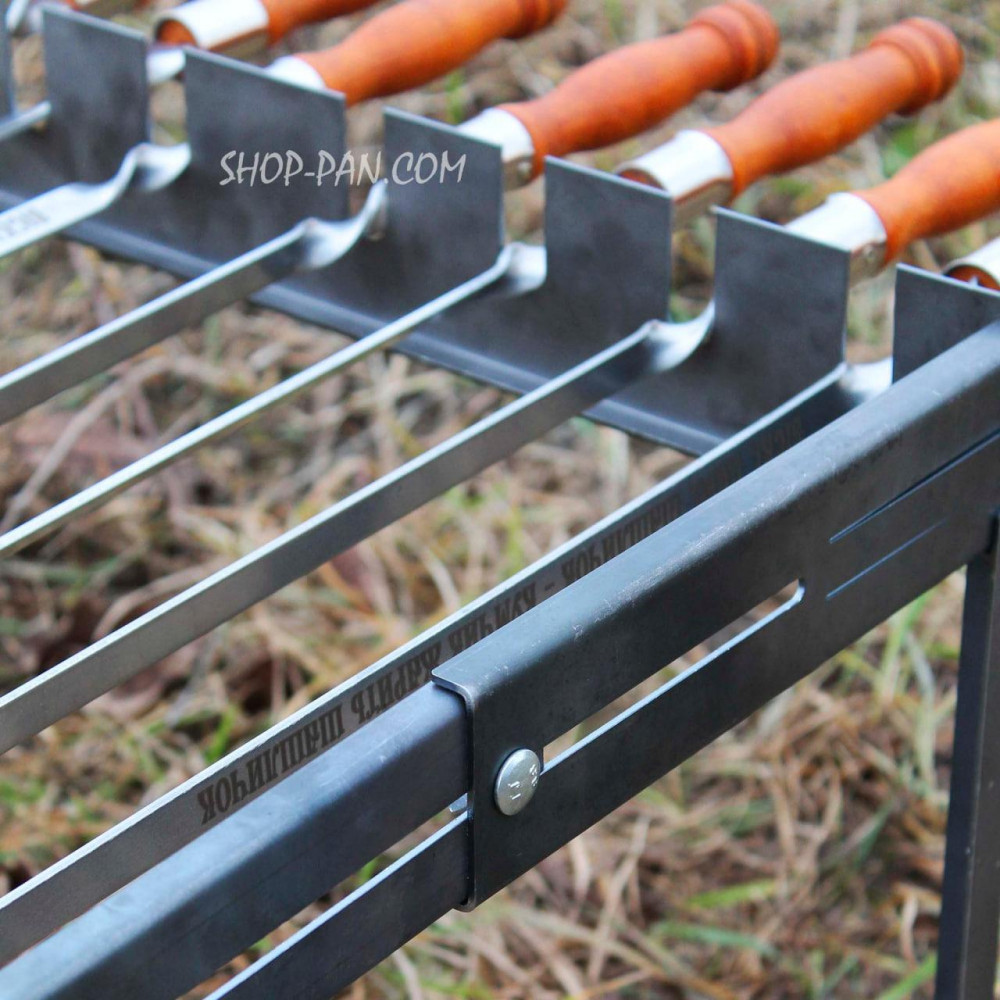 Автоматична шашличниця SHOP-PAN на ніжках на 8 шампурів SP00286