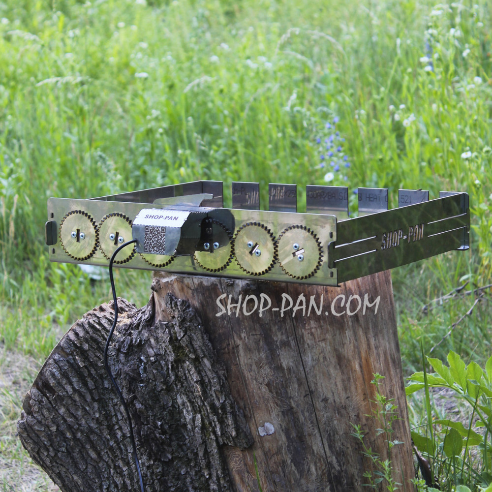 Автоматична шашличниця з неіржавкої сталі SHOP-PAN на 6 шампурів SP00295