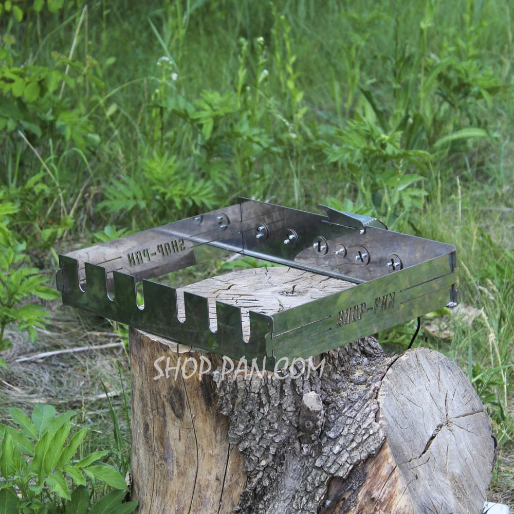 Автоматична шашличниця з неіржавкої сталі SHOP-PAN на 6 шампурів SP00295