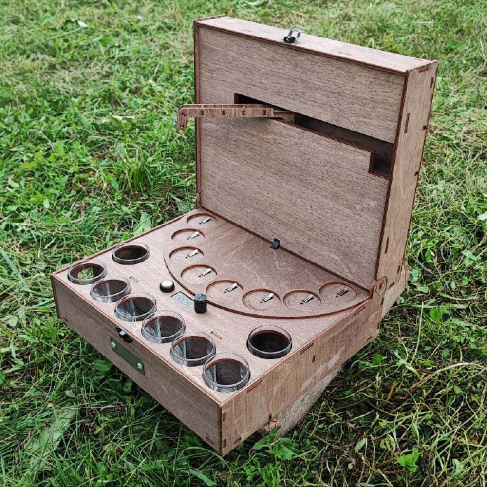 Автобармен, Наливатор алкогольний на 8 чарок з гравіюванням - біткойн SP00388