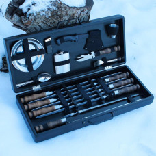 Набір шампурів в дерев'яній коробці "СОТНИК"