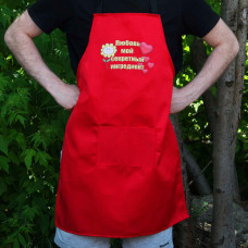 Фартук красной (саржа) с вашим принтом - секретный ингредиент