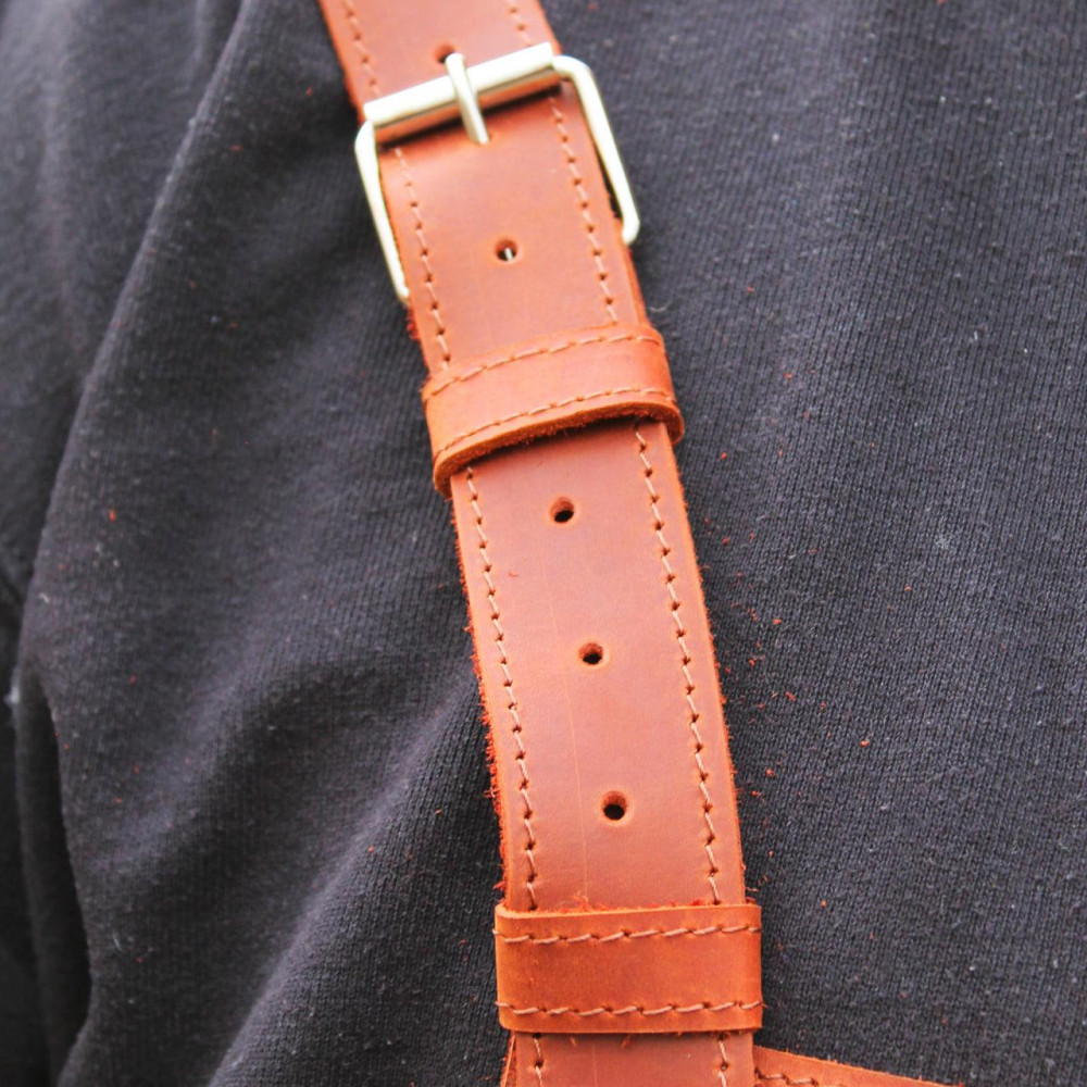 Фартух SHOP-PAN з натуральної шкіри 2 мм з гравіюванням SP00403