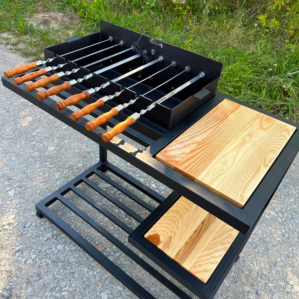 Автомангал Loft зі столиком і знімною жарівнею на 8 шампурів SP00428