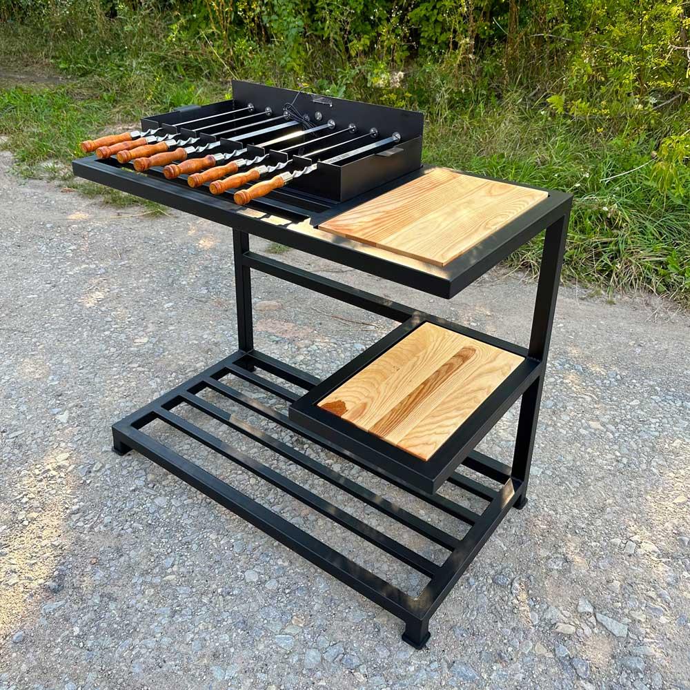 Автомангал Loft зі столиком і знімною жарівнею на 8 шампурів SP00428