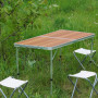 Розкладний стіл (коричневий) для пікніка, стільці SP00483