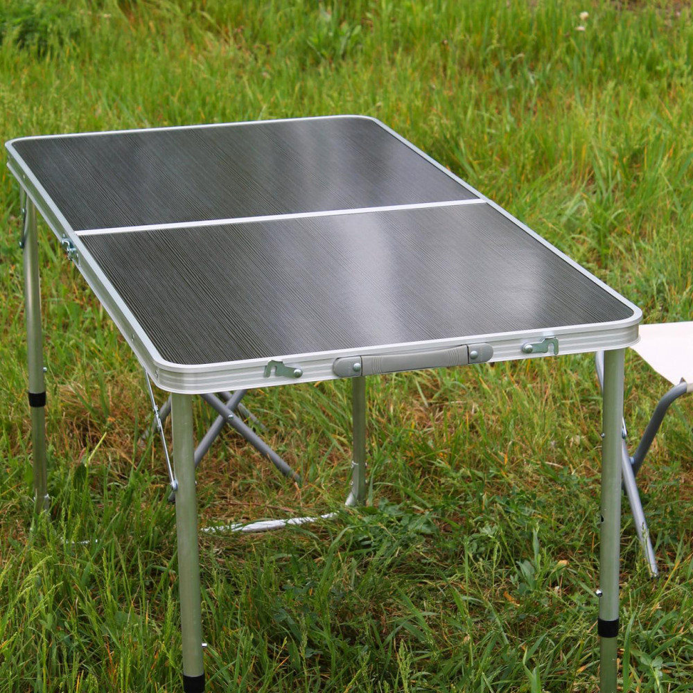 Розкладний стіл (чорний) для пікніка, стільці SP00483