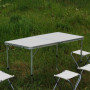 Розкладний стіл (білий) для пікніка, стільці SP00483