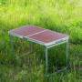 Розкладний стіл (бордовий) посилений для пікніка, стільці SP00484