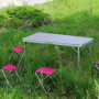 Розкладний стіл (бордовий) посилений для пікніка, стільці SP00484