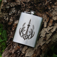 Фляга з гравіюванням - тризуб колосок