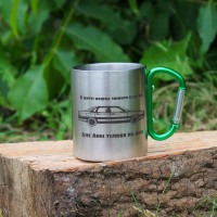 Металлическая чашка 250 мл с карабином и гравировкой – только на audi