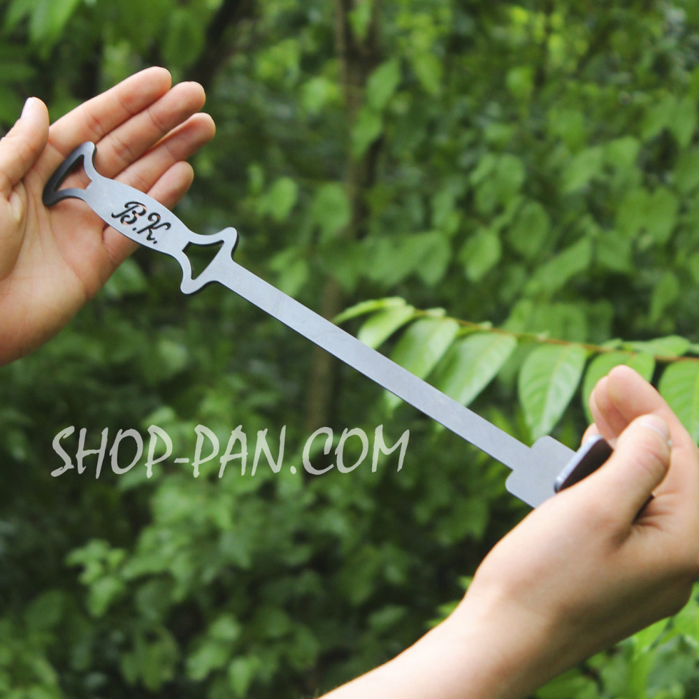 Кочерга для сковороди і мангала з гравіюванням SP00696