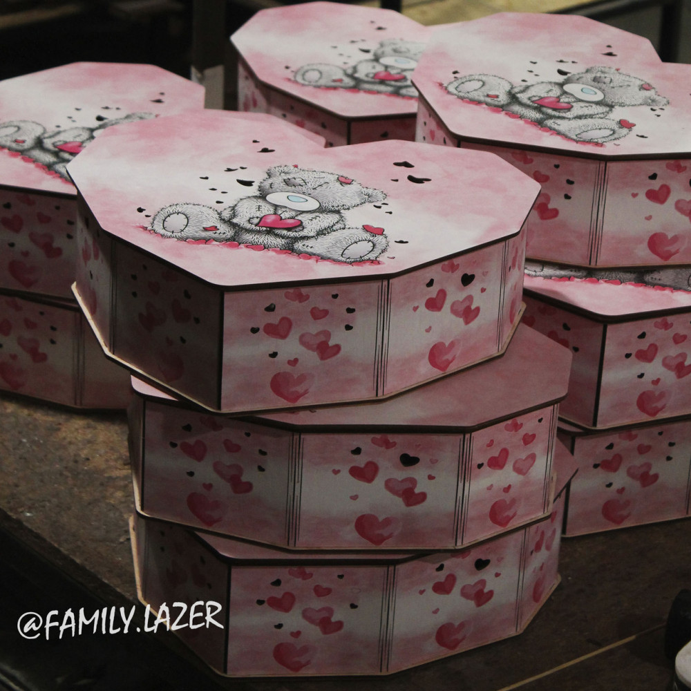 Дерев'яна подарункова коробка, Коробка для подарунків 04 УФ друк SP00732