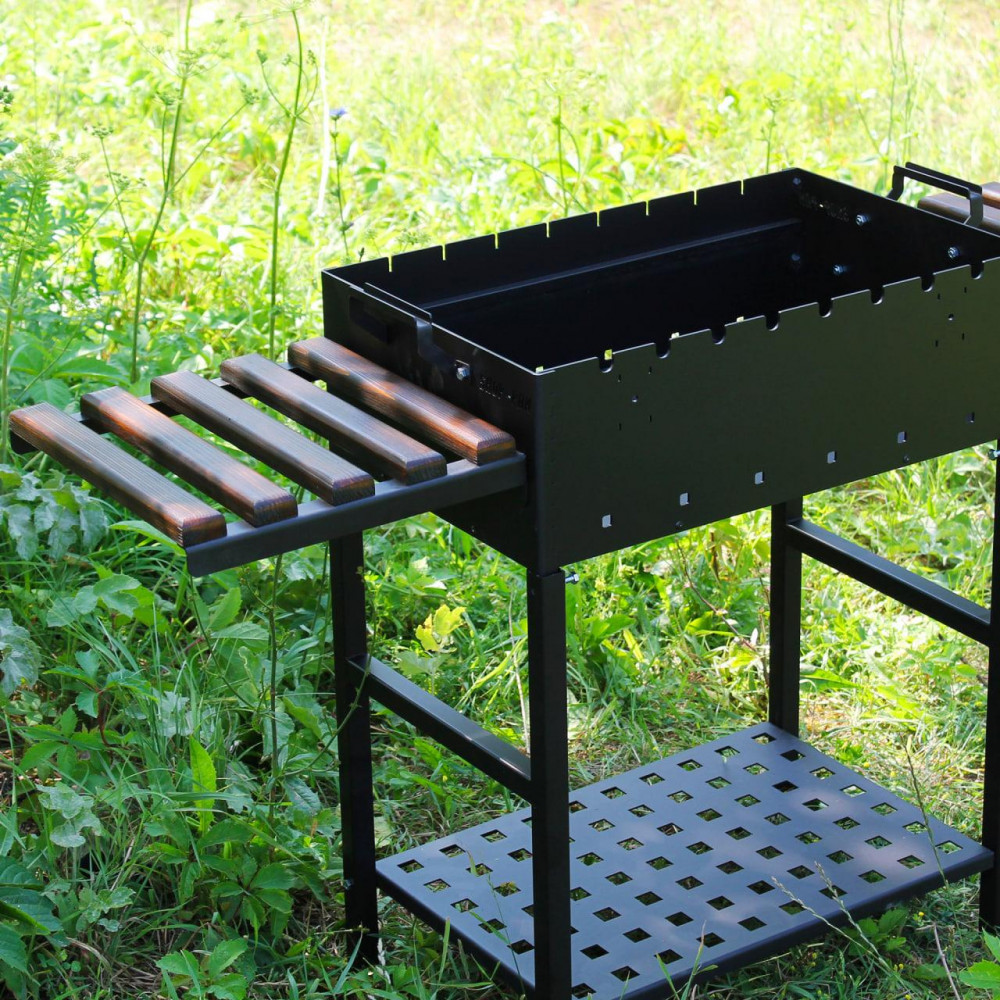 Мангал розбірний Степ, з дерев'яним столиком на 8 шампурів SP12349