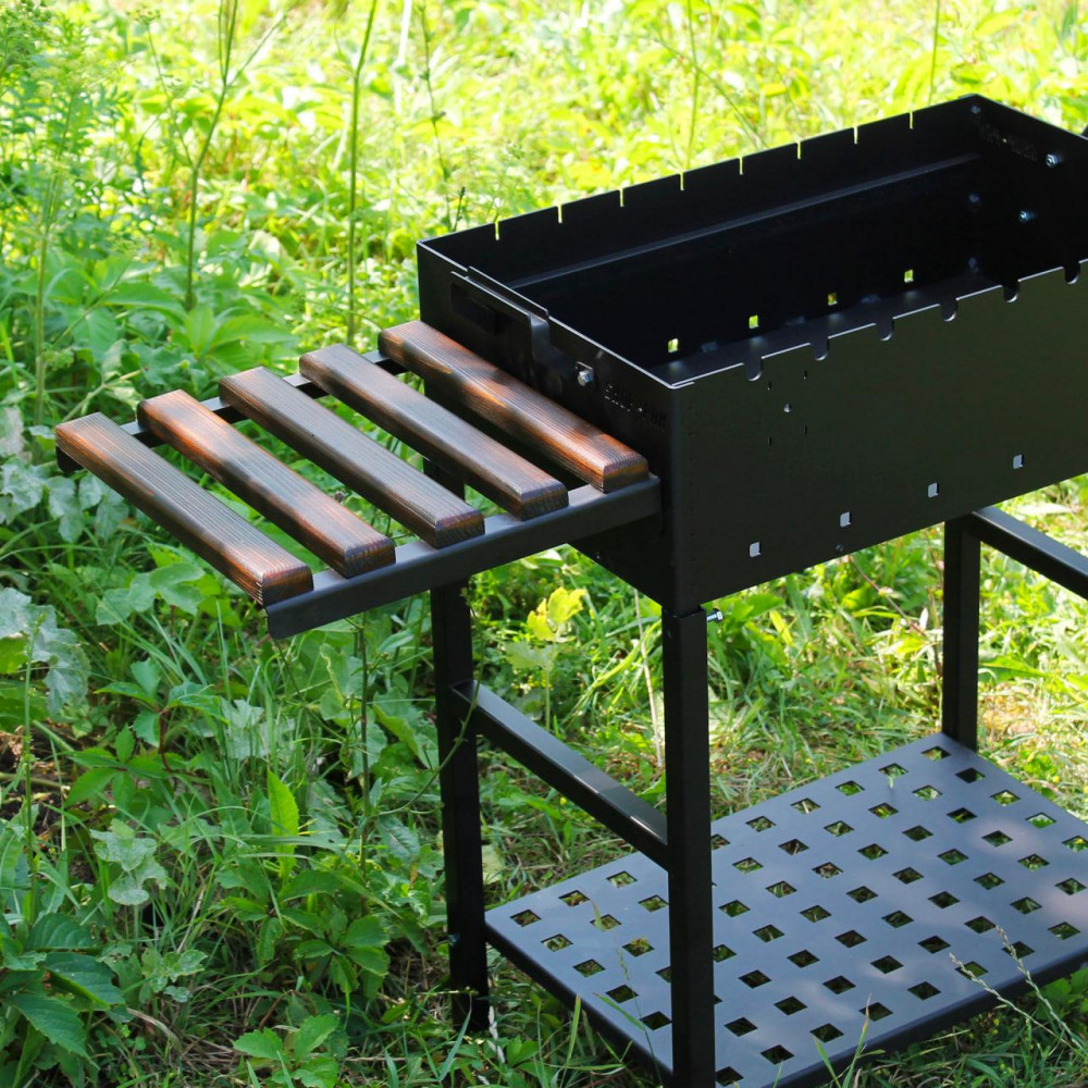 Мангал розбірний Степ, з дерев'яним столиком на 8 шампурів SP12349