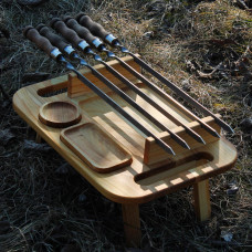 Менажниця 2 в 1 з підставкою під шампурі з ніжками