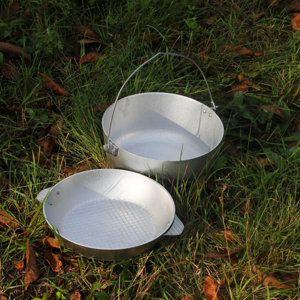 Казан алюмінієвий Похідний 5 л з кришкою-сковородою SP19803