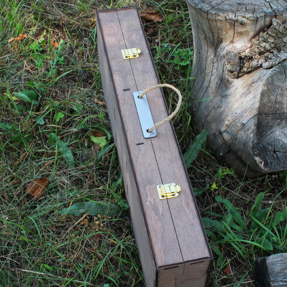 Набір для гриля та барбекю "Лісник" у кейсі з фанери SP24713