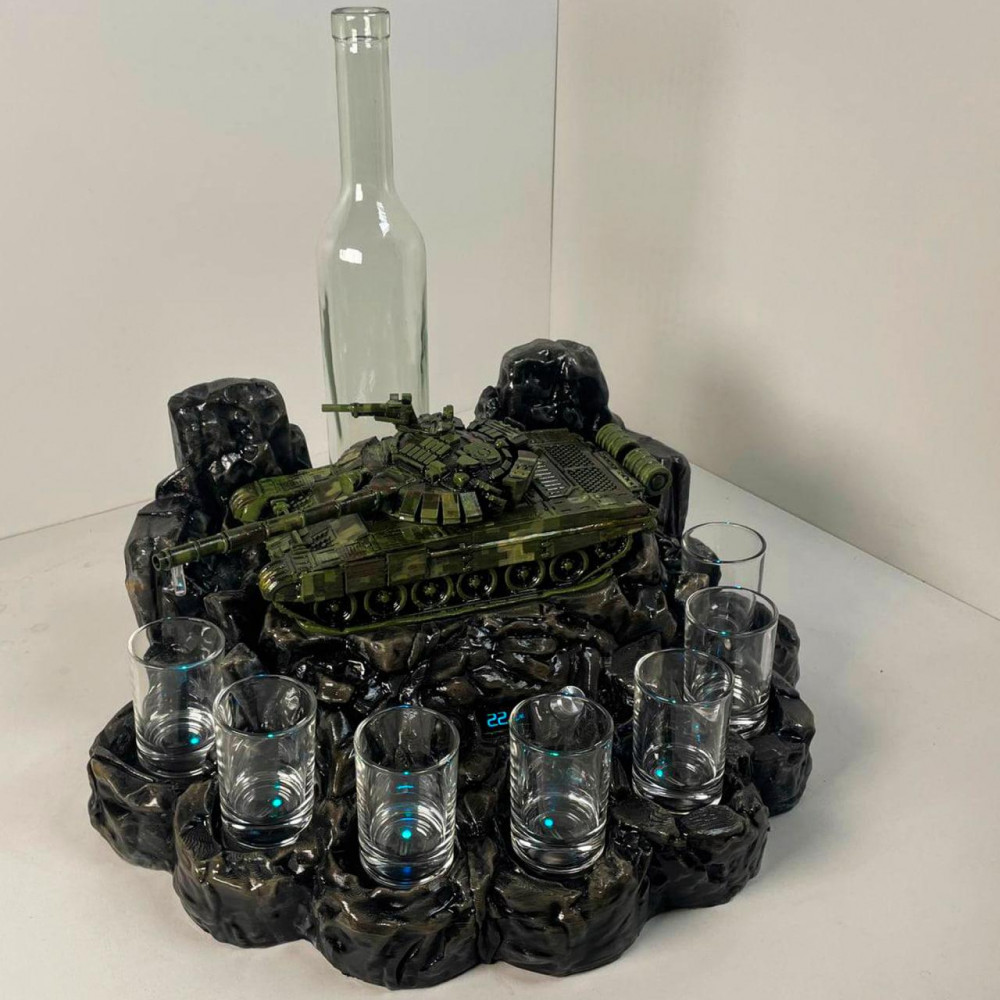 Автоматичний наливатор Танк Т-72 зі стелою на 7 чарок (3D-друк) SP31247