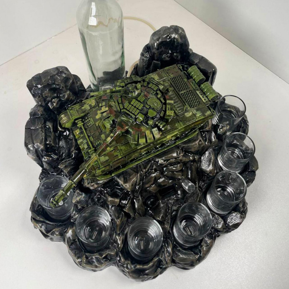 Автоматичний наливатор Танк Т-72 зі стелою на 7 чарок (3D-друк) SP31247