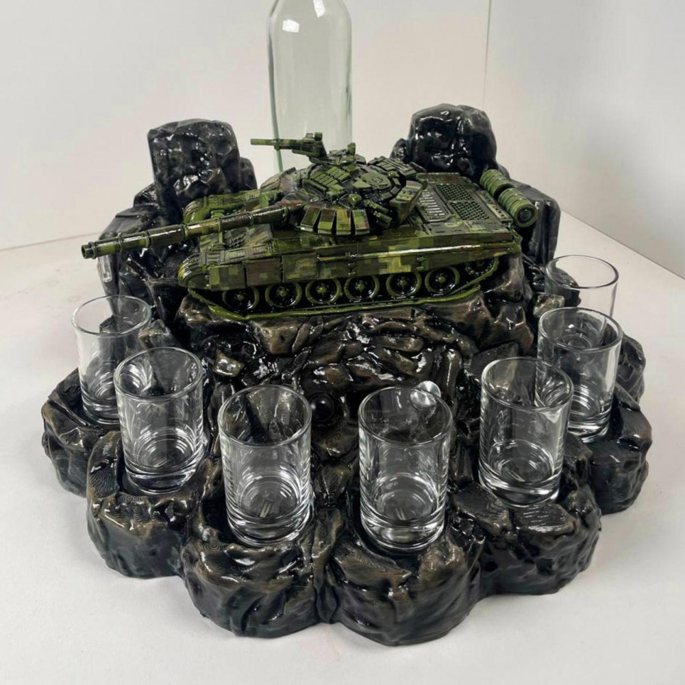 Автоматичний наливатор Танк Т-72 зі стелою на 7 чарок (3D-друк) SP31247