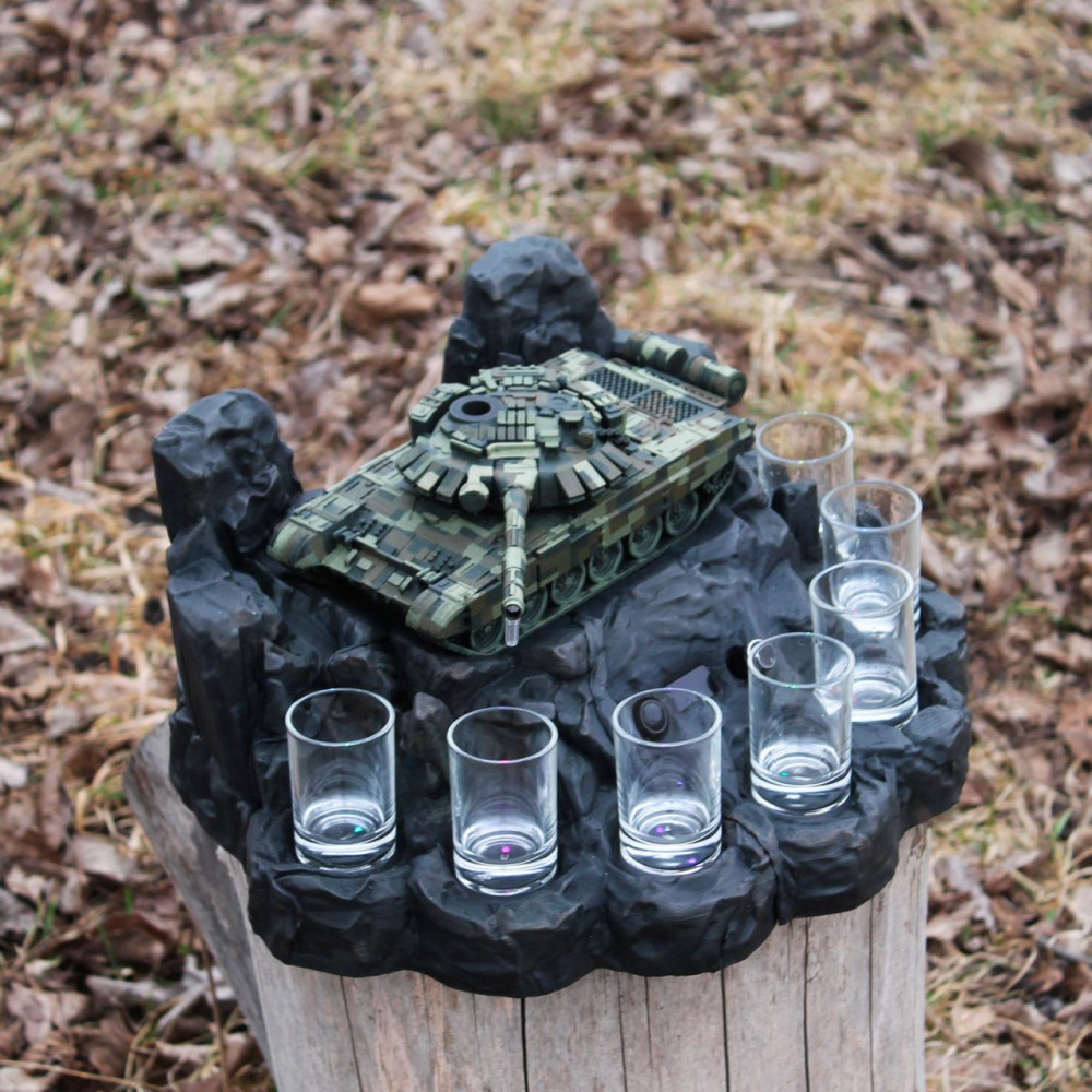 Наливатор алкоголя Танк Т-72 зі стелою на 7 чарок, Автобармен SP31247