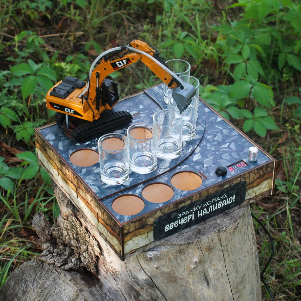 Наливатор Екскаватор на 6 чарок з друком SP40496