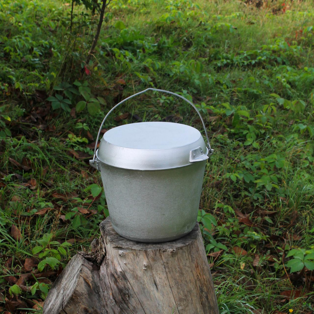 Казан алюминиевый Походный 12 л с крышкой-сковородой SP41891