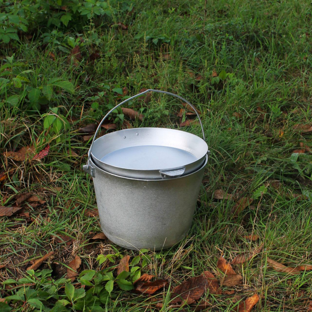 Казан алюминиевый Походный 12 л с крышкой-сковородой SP41891