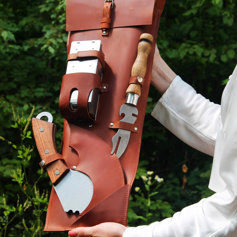 Кожаный чехол с отделом под шашлычницу SP49481