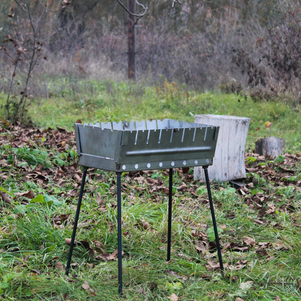 Мангал-валіза (чемодан) 1.5 мм на 10 шампурів з нержавійки / раскладной жаровня гриль SP64233