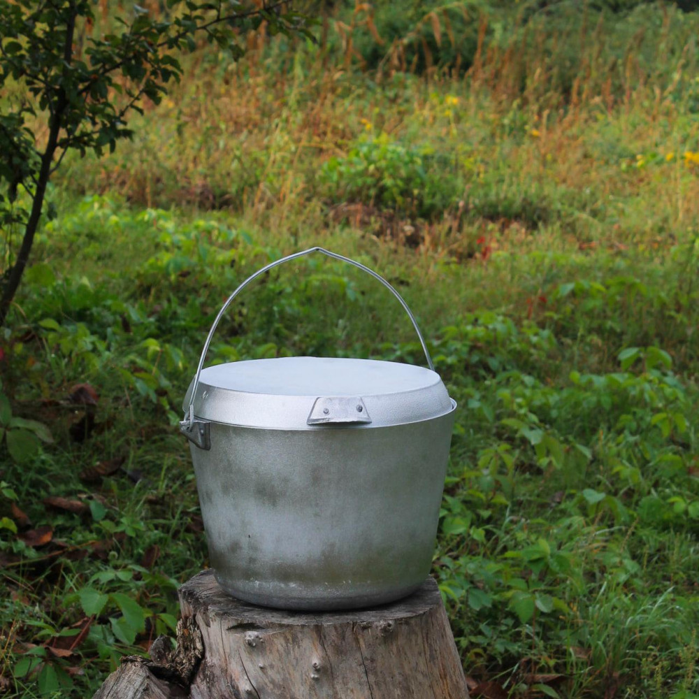 Казан алюмінієвий Похідний 10 л з кришкою-сковородою SP85197