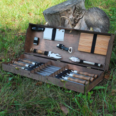 Набір для гриля та барбекю "Кедр" у кейсі з фанери