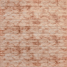 Декоративна 3D панель самоклейка 700х770х5мм Мармур червоний (цегла) (063) SW-00000035