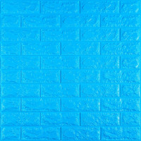 3D панель самоклеюча 700х770х7мм цегла Синій (003-7) SW-00000060