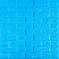 3D панель самоклеюча 700х770х7мм цегла Синій (003-7) SW-00000060