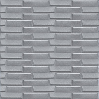 3D панель самоклеюча кладка 770х700х5мм Срібло (034) SW-00000217