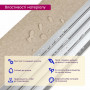 Рейка декоративна PS 2900х157х11мм Бежева зі сріблом SW-00002150- SW-00002150