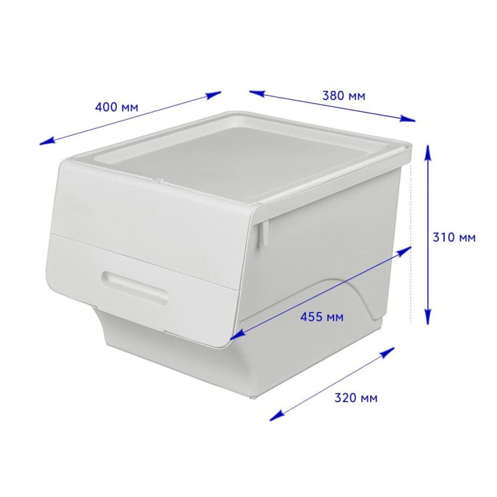 Контейнер для зберігання 45.5х38х31см Білий SW-00002420 SW-00002420