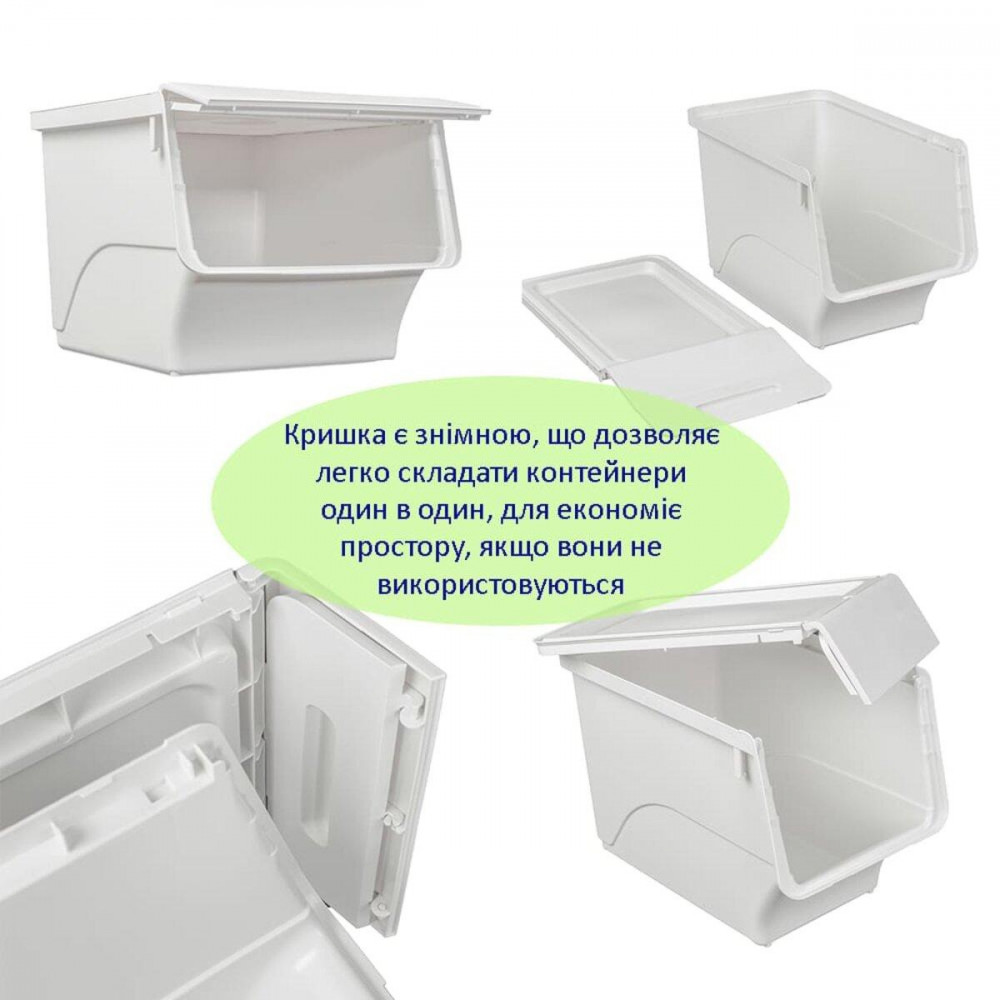 Контейнер для зберігання 45.5х38х31см Білий SW-00002420 SW-00002420