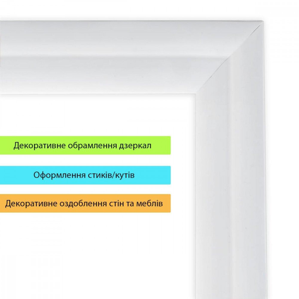 Молдинг 5000х30х2 мм Глянсовий білий SW-00002686 SW-00002686