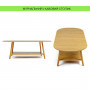 Столик кавовий овальний 120х60х41,5см WOOD BROWN SW-00003363 SW-00003363