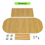Столик кавовий овальний 120х60х41,5см WOOD BROWN SW-00003363 SW-00003363